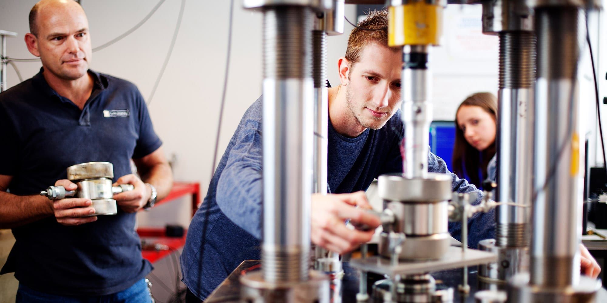 Exploration geophysics student working on project