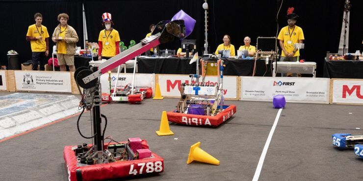 Curtin FRC Team's Robot competes at the West Australian Robotics Playoffs