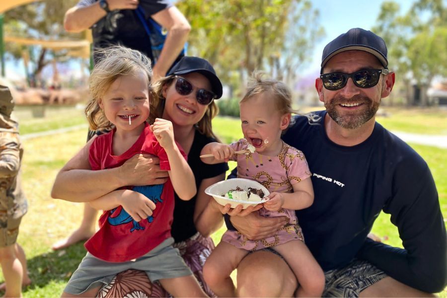 Zak Hilditch and his family.