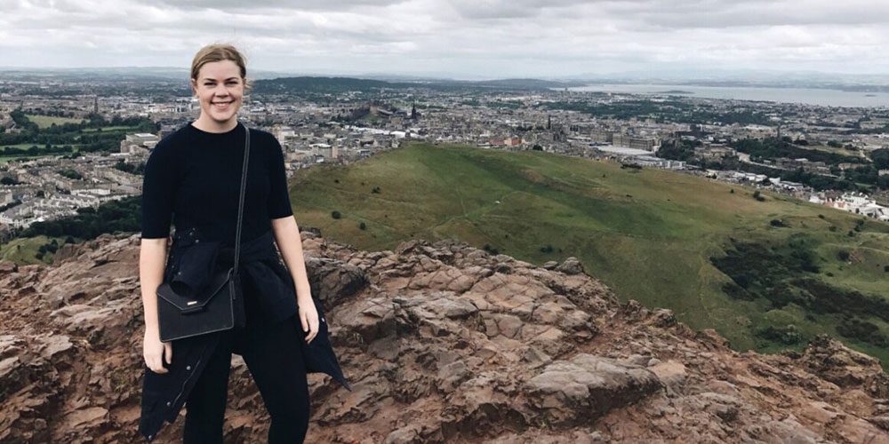 Curtin PhD student Ashleigh Angus in Scotland