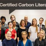 Students who participated in the Carbon Literacy Program standing together for a group photo