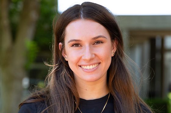 Curtin psychology student Alexandra Nelson, smiling