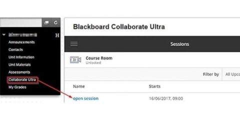 Access your Blackboard Collaborate session via Blackboard