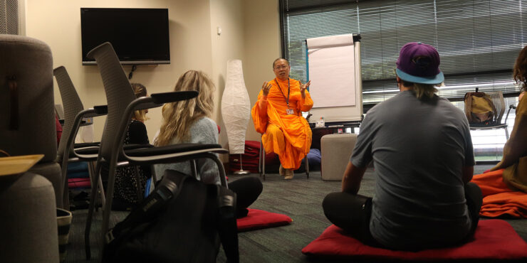 A meditation session in B109, Curtin Perth