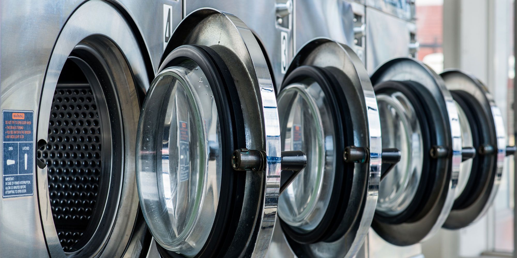 Drying machines in a laundromat