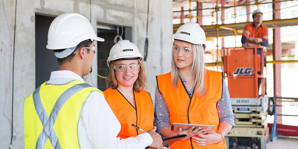 Property development students visiting work site