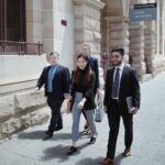 Law students walking on Murray Street near Curtin's city campus