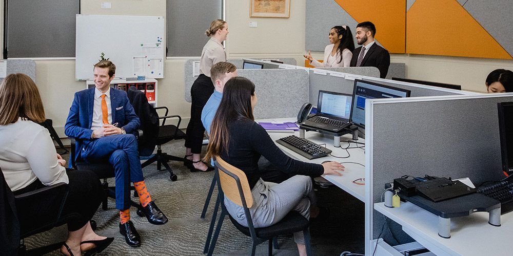 Students in legal clinic