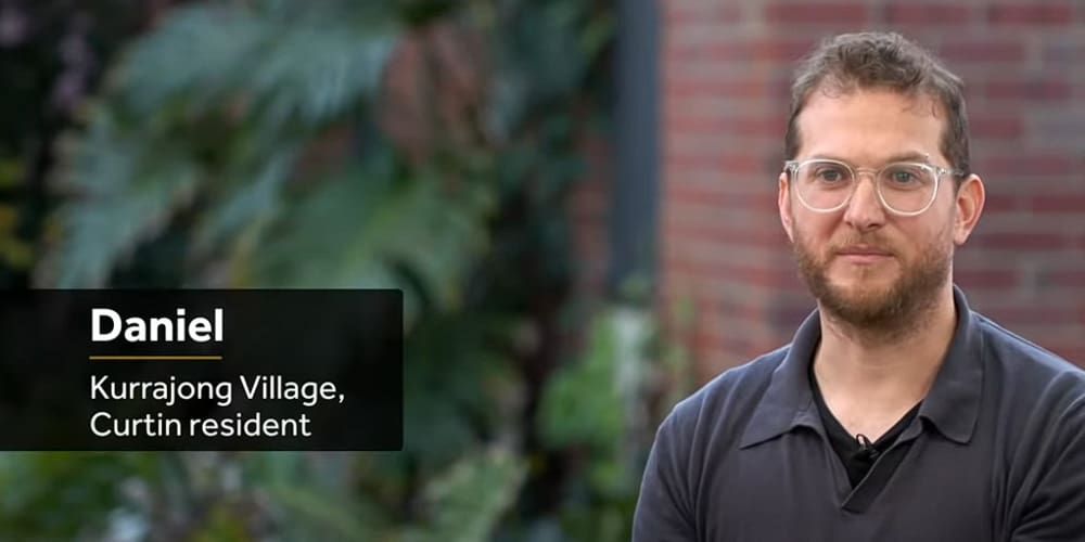 Daniel speaking about the Kurrajong Village accommodation - play video