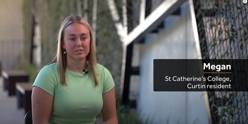 Megan speaking about St Catherine's College accommodation